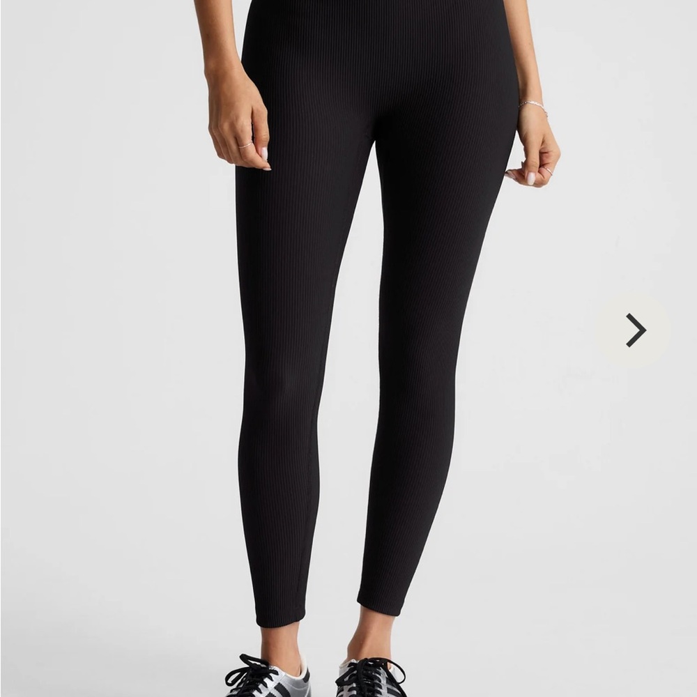 Beyond Yoga Black Ribbed Leggings